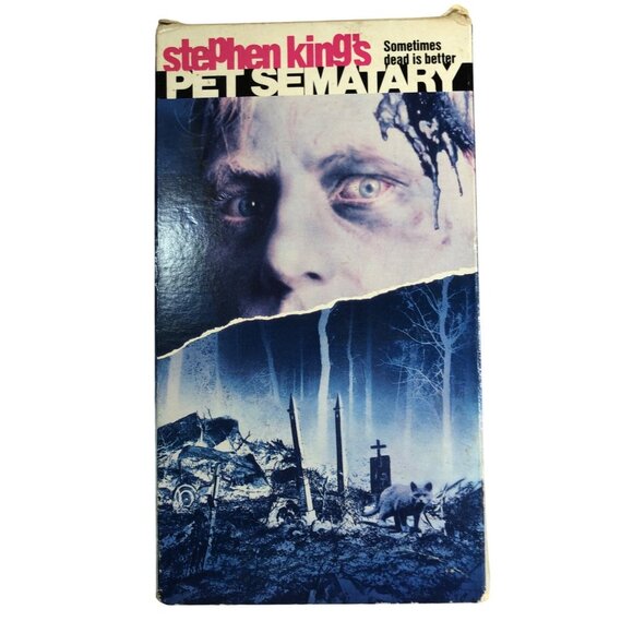 Stephen Kings Pet Sematary 1989 VHS 80s Horror Movie Home Video Tape Film - Picture 1 of 11